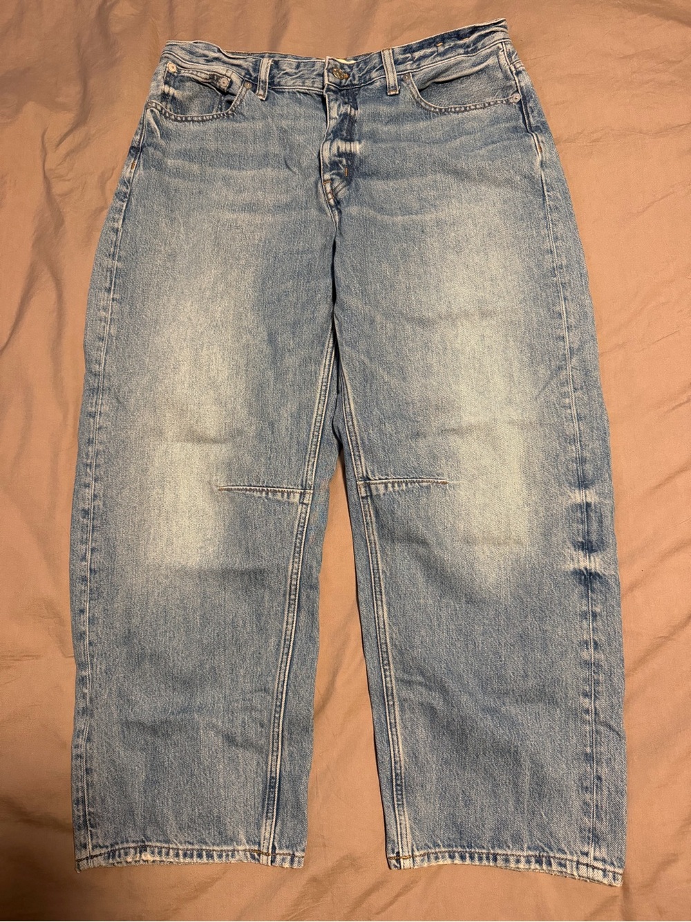 Madewell Light Blue Women’s Darted Barrel Leg Jeans, sz 30
